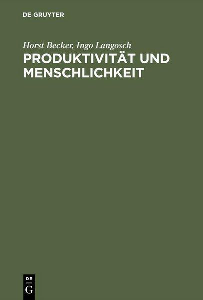 Produktbild: Produktivit&auml;t und Menschlichkeit