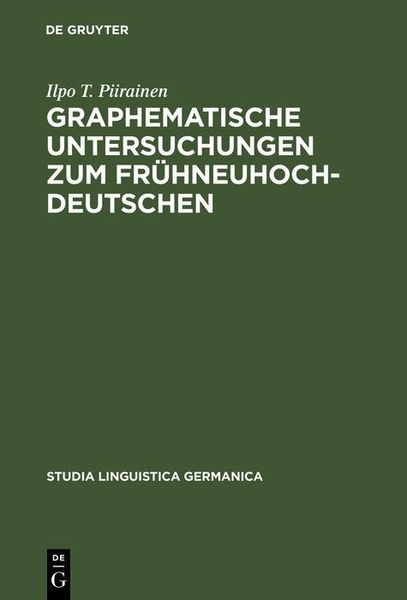 Produktbild: Graphematische Untersuchungen zum Fr&uuml;hneuhochdeutschen