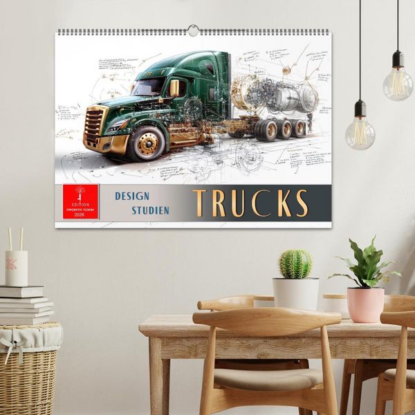 Produktbild: Trucks - Design Studien (Wandkalender 2026 DIN A2 quer), CALVENDO Monatskalender