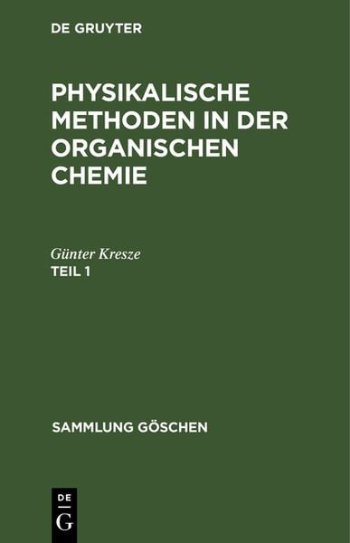 Produktbild: Physikalische Methoden in der organischen Chemie. Teil 1