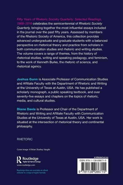 Produktbild: Fifty Years of Rhetoric Society Quarterly