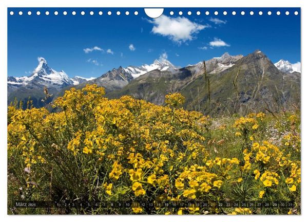 Produktbild: Alpen live - Rund um das Matterhorn (Wandkalender 2026 DIN A4 quer), CALVENDO Monatskalender