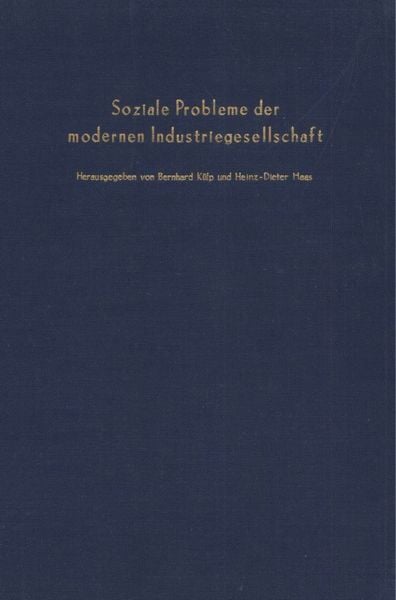 Produktbild: Soziale Probleme der modernen Industriegesellschaft.