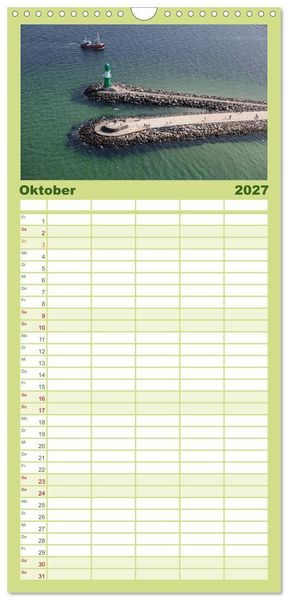Produktbild: Familienplaner 2027 - Seebad Warnem&uuml;nde mit 5 Spalten (Wandkalender, 21 x 45 cm) CALVENDO