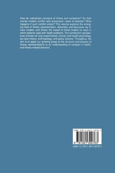 Produktbild: Mental Representation in Health and Illness