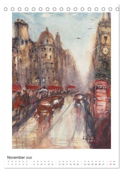 Produktbild: Ein Hauch von Impressionismus &ndash; Aquarelle von Isolde G&auml;nesch (Tischkalender 2026 DIN A5 hoch), CALVENDO Monatskalender