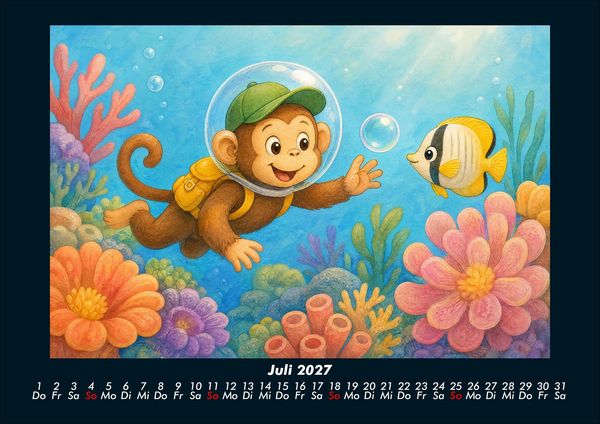 Produktbild: Milos Abenteuer in der Unterwasserwelt 2027 Fotokalender DIN A4