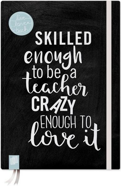Produktbild: Das Notizbuch f&uuml;r Lehrerinnen und Lehrer, A5, "live - love - teach" - schwarze Edition
