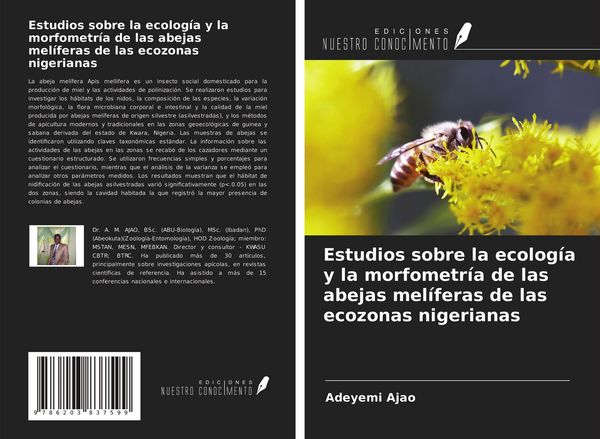 Produktbild: Estudios sobre la ecolog&iacute;a y la morfometr&iacute;a de las abejas mel&iacute;feras de las ecozonas nigerianas