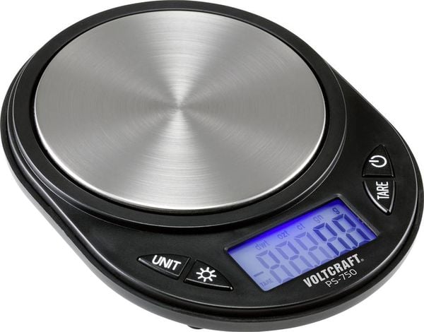 Produktbild: VOLTCRAFT PS-750 Pr&auml;zisionswaage W&auml;gebereich (max.) 750 g Ablesbarkeit 0.1 g batteriebetrieben Schwarz