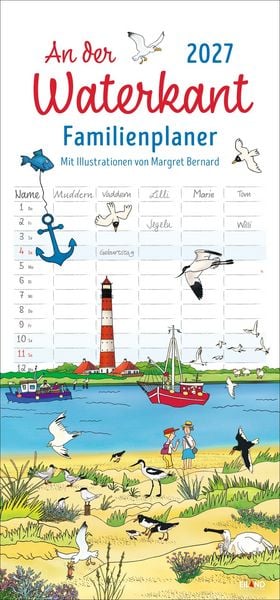 Produktbild: An der Waterkant Familienplaner 2027 - Margret Bernard