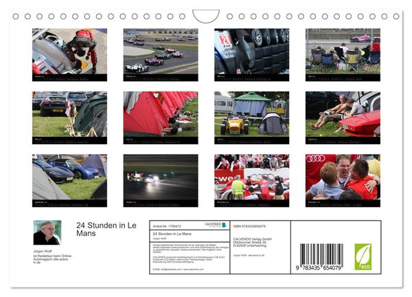 Produktbild: 24 Stunden in Le Mans (Wandkalender 2025 DIN A4 quer), CALVENDO Monatskalender