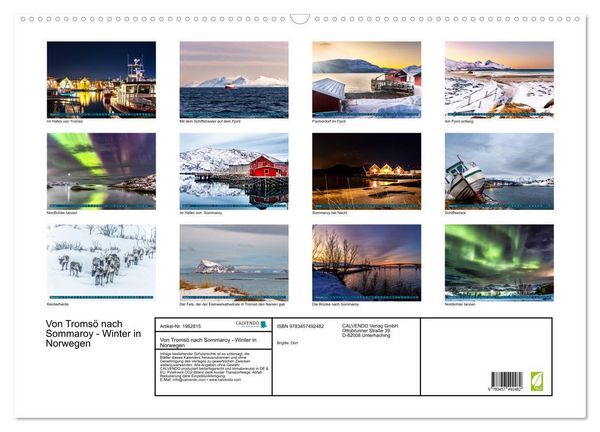 Produktbild: Von Troms&ouml; nach Sommaroy - Winter in Norwegen (Wandkalender 2026 DIN A2 quer), CALVENDO Monatskalender