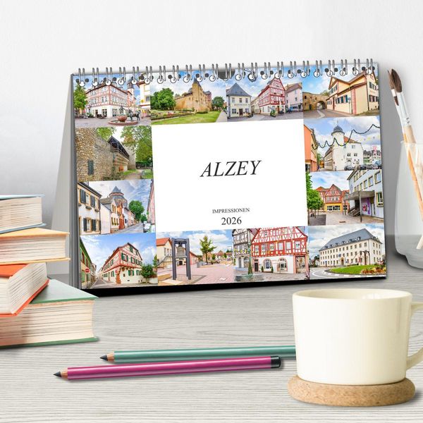 Produktbild: Alzey Impressionen (Tischkalender 2026 DIN A5 quer), CALVENDO Monatskalender