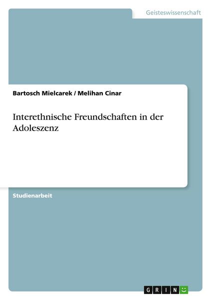 Produktbild: Interethnische Freundschaften in der Adoleszenz