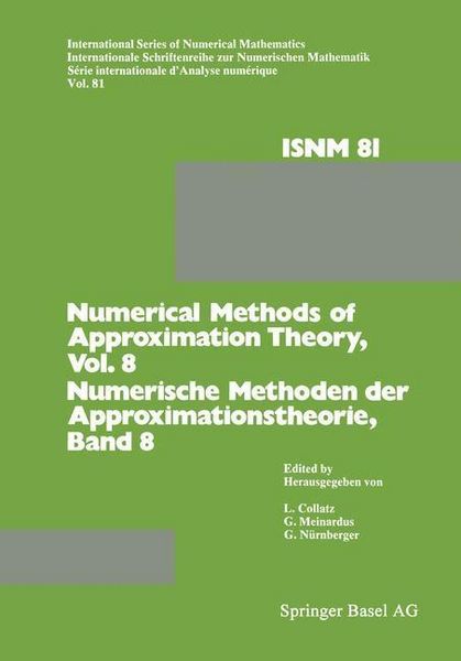 Produktbild: Numerical Methods of Approximation Theory/Numerische Methoden der Approximationstheorie