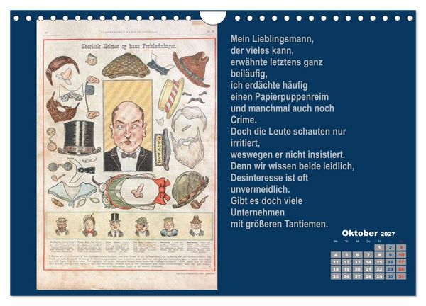 Produktbild: Papierpuppenpoesie (Wandkalender 2027 DIN A4 quer), CALVENDO Monatskalender