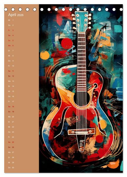 Produktbild: Strings & Dreams: Ein Jahr musikalischer Inspiration (Tischkalender 2026 DIN A5 hoch), CALVENDO Monatskalender