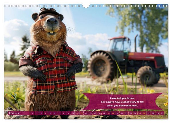 Produktbild: Funny charming animals as farmers (Wall Calendar 2026 DIN A3 landscape), CALVENDO 12 Month Wall Calendar