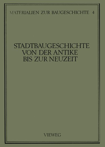 Produktbild: Stadtbaugeschichte von der Antike bis zur Neuzeit