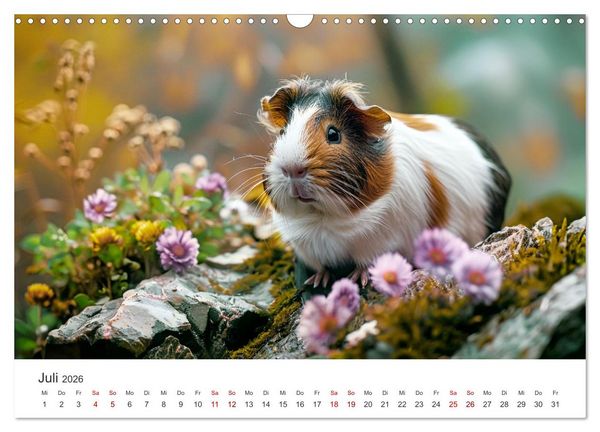 Produktbild: Wuschelbande - Ein Jahr voller Meerschweinchen (Wandkalender 2026 DIN A3 quer), CALVENDO Monatskalender