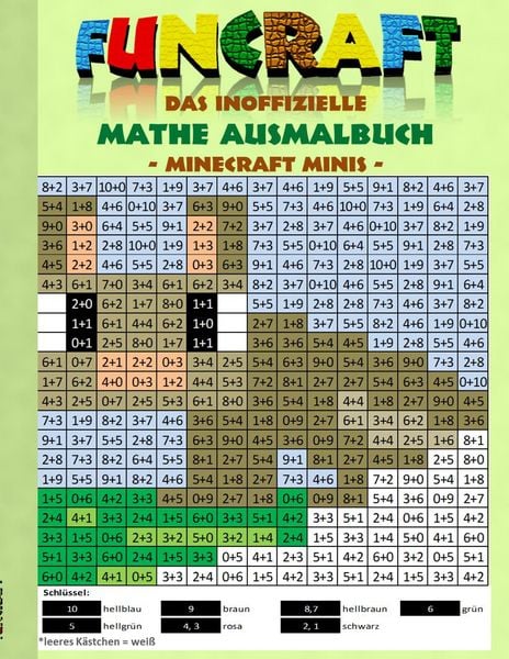 Produktbild: Funcraft - Das inoffizielle Mathe Ausmalbuch: Minecraft Minis (Cover Hase)