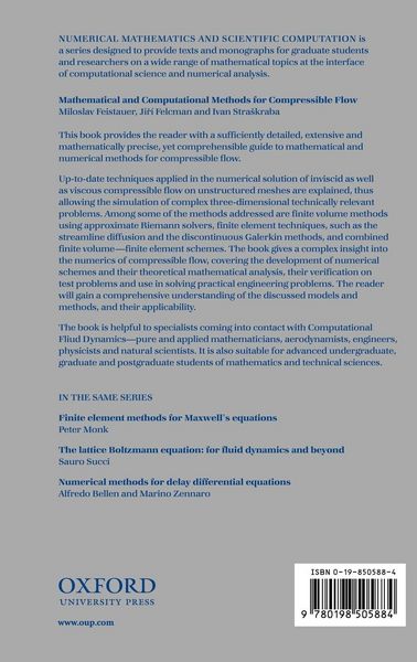 Produktbild: Mathematical and Computational Methods for Compressible Flow