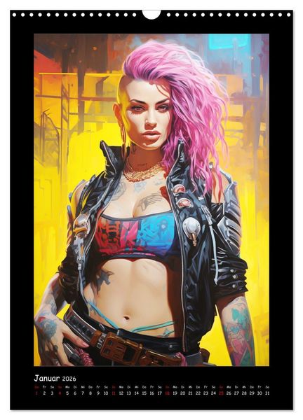 Produktbild: Cyberpunk. Futuristische Heldinnen (Wandkalender 2026 DIN A3 hoch), CALVENDO Monatskalender