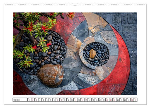 Produktbild: Augenmeditation im Zen Garten (hochwertiger Premium Wandkalender 2026 DIN A2 quer), Kunstdruck in Hochglanz