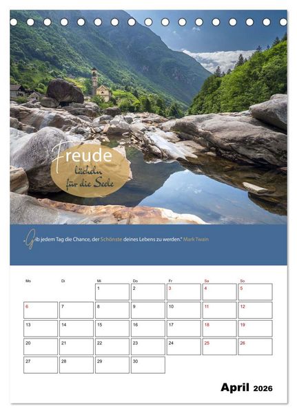 Produktbild: Zitate Wegbegleiter, mit Spr&uuml;chen durch das Jahr by VogtArt (Tischkalender 2026 DIN A5 hoch), CALVENDO Monatskalender