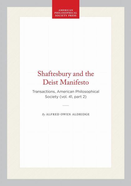 Produktbild: Shaftesbury and the Deist Manifesto