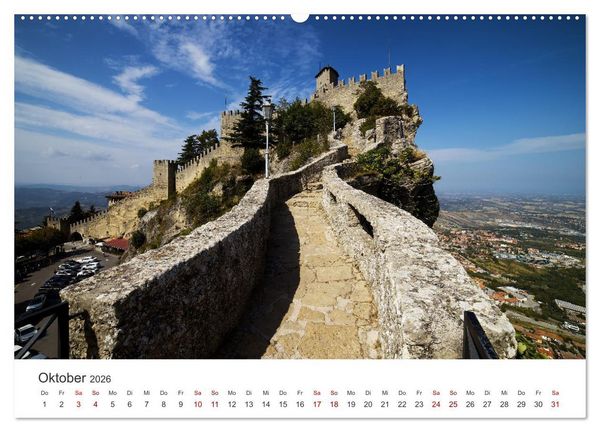 Produktbild: San Marino - Eine Reise in den wundersch&ouml;nen Zwergstaat. (hochwertiger Premium Wandkalender 2026 DIN A2 quer), Kunstdruck in Hochglanz
