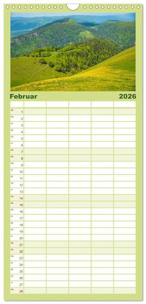 Produktbild: Familienplaner 2026 - Frankreichs Natursch&ouml;nheiten mit 5 Spalten (Wandkalender, 21 x 45 cm) CALVENDO