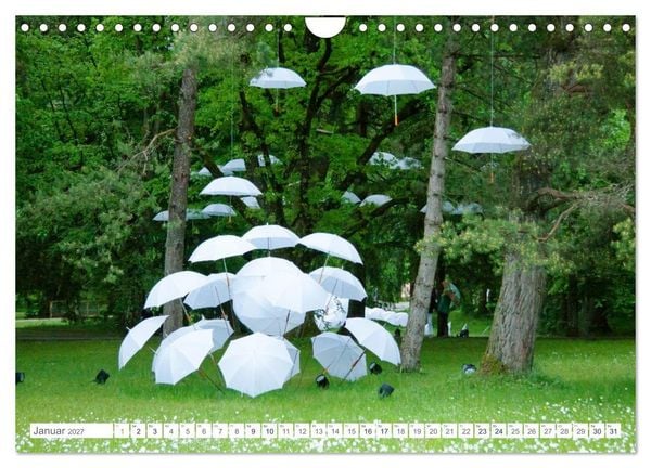 Produktbild: Schirme. Lichtinstallation Idee und Ausf&uuml;hrung des K&uuml;nstler Thomas Mogendorf (Wandkalender 2027 DIN A4 quer), CALVENDO Monatskalender