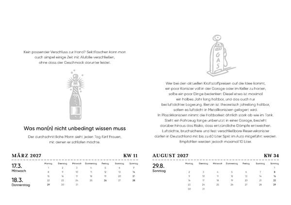 Produktbild: Der M&auml;nner-Kalender 2027