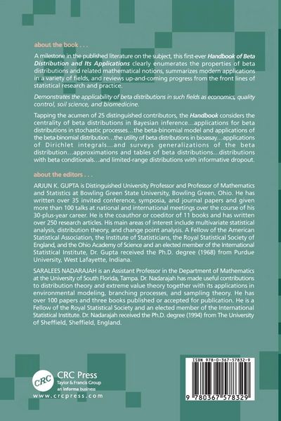Produktbild: Handbook of Beta Distribution and Its Applications