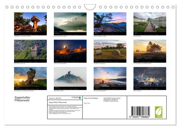 Produktbild: Sagenhafter Pf&auml;lzerwald (Wandkalender 2026 DIN A4 quer), CALVENDO Monatskalender