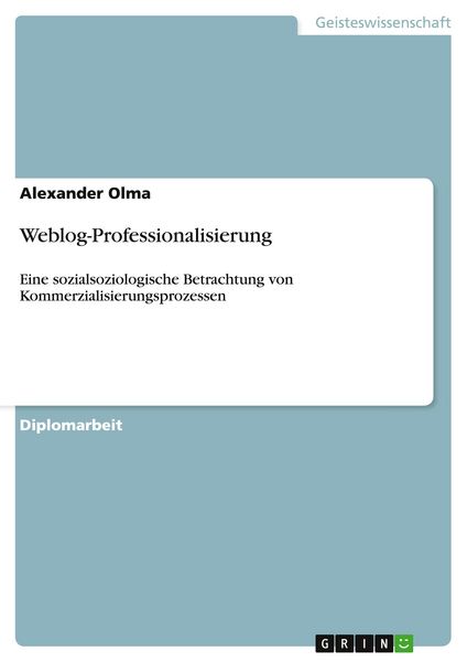 Produktbild: Weblog-Professionalisierung