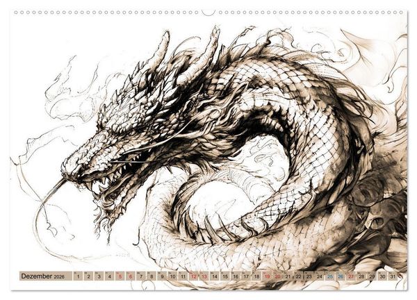 Produktbild: G&ouml;tter der Wikinger - Skizzen zur Welt der Nordischen Mythologie (hochwertiger Premium Wandkalender 2026 DIN A2 quer), Kunstdruck in Hochglanz
