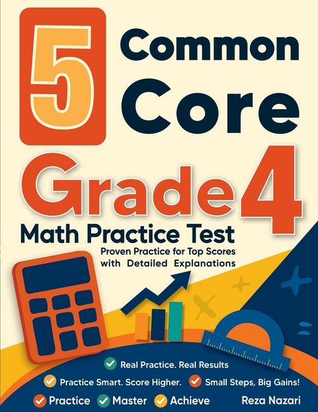 Produktbild: 5 Common Core Grade 4 Math Practice Tests