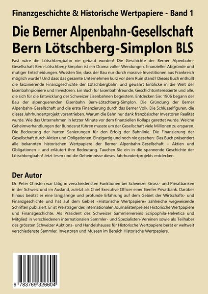 Produktbild: Die Berner Alpenbahn-Gesellschaft Bern-L&ouml;tschberg-Simplon BLS