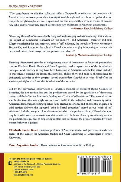 Produktbild: Democracy Reconsidered