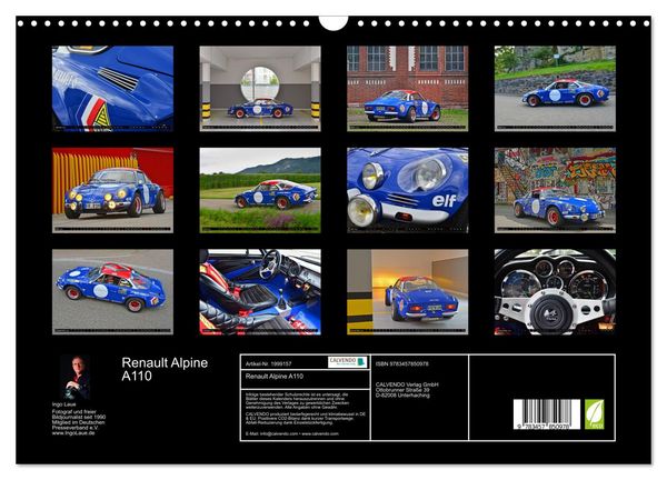 Produktbild: Renault Alpine A110 (Wandkalender 2026 DIN A3 quer), CALVENDO Monatskalender