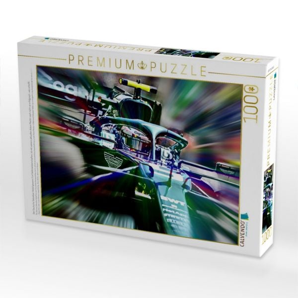Produktbild: CALVENDO Puzzle Der Deutsche Sebastian Vettel gewann f&uuml;nf Weltmeisterschaften, ist mit seinem aktuellen Aston Martin noch nicht so erfolgreich, wie er