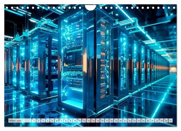 Produktbild: KI UND METAVERSE Algorithmen sowie virtuelle Realit&auml;t (Wandkalender 2026 DIN A4 quer), CALVENDO Monatskalender