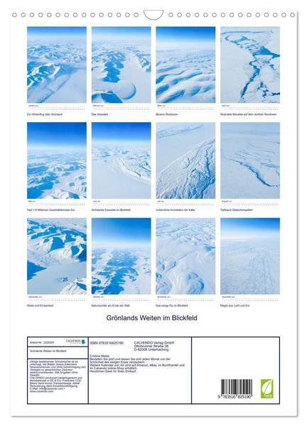 Produktbild: Gr&ouml;nlands Weiten im Blickfeld (Wandkalender 2027 DIN A3 hoch), CALVENDO Monatskalender