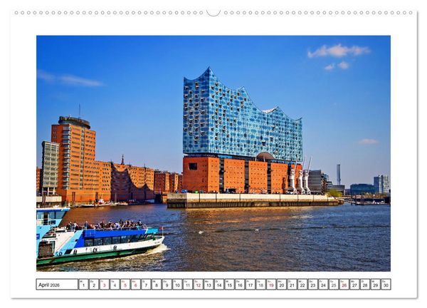 Produktbild: Hamburg sehen, f&uuml;hlen und lieben (hochwertiger Premium Wandkalender 2026 DIN A2 quer), Kunstdruck in Hochglanz