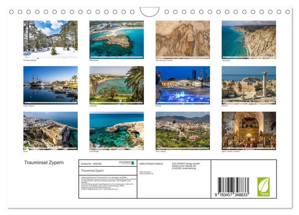 Produktbild: Trauminsel Zypern (Wandkalender 2026 DIN A4 quer), CALVENDO Monatskalender