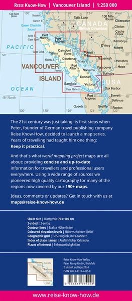Produktbild: Reise Know-How Landkarte Vancouver Island (1:250.000)