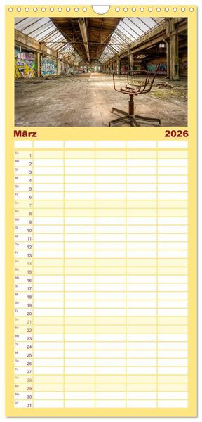 Produktbild: Familienplaner 2026 - Ruhrpott Akzente mit 5 Spalten (Wandkalender, 21 x 45 cm) CALVENDO